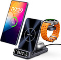 SwanScout 3-in-1 Magnetic Wireless Charging Station with Digital Clock (708SM)