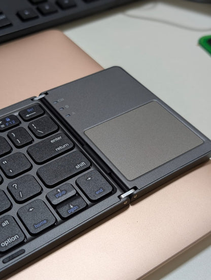 Foldable keyboard Bluetooth, Portable Wireless keyboard with touchpad
